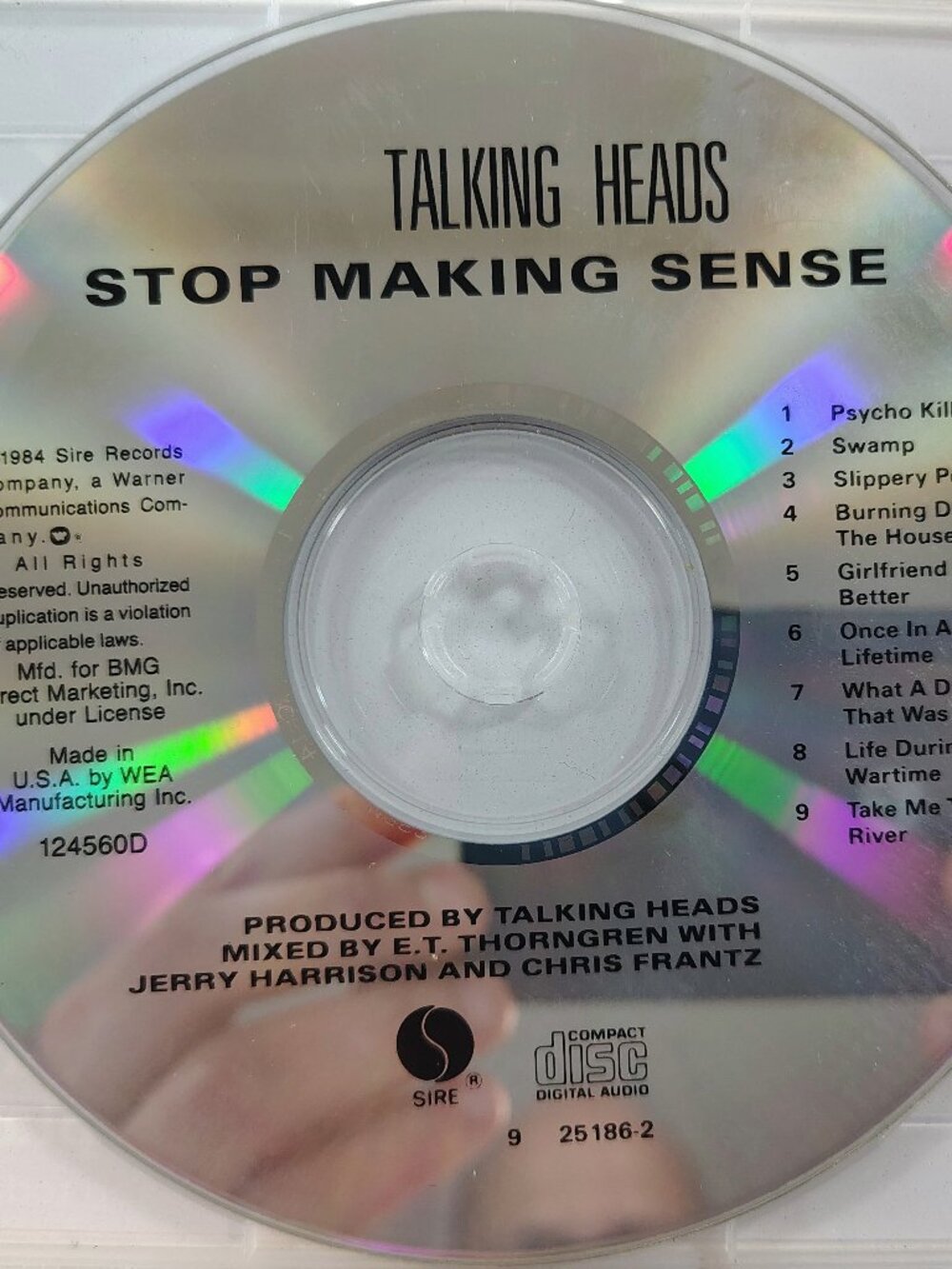 (1984) Talking Heads - Stop Making Sense Music CD
